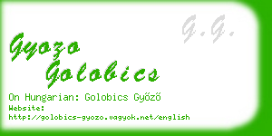gyozo golobics business card